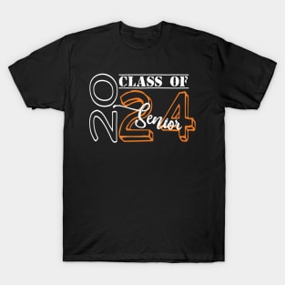 Senior 2024 Class Of 2024 Graduation Or First Day Of School T-Shirt